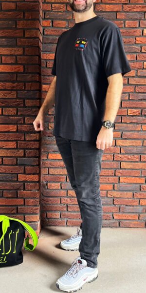 Le Beast UFC streetwear t-shirt zwart biologische katoen, Vegan streetwear