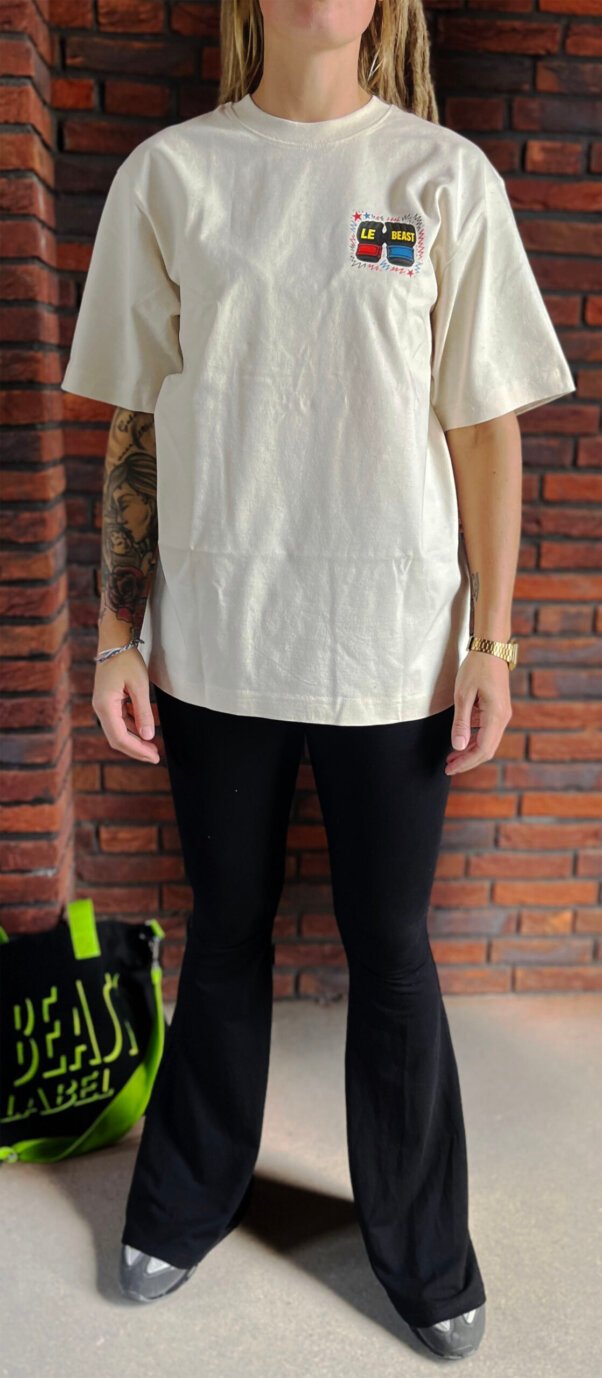 Le Beast UFC Fair Trade streetwear t-shirt wit Raw biologische katoen, Vegan streetwear